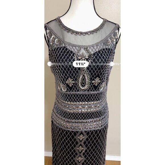 Lara beaded little black dress 33575. Size 10. - Picture 8 of 10